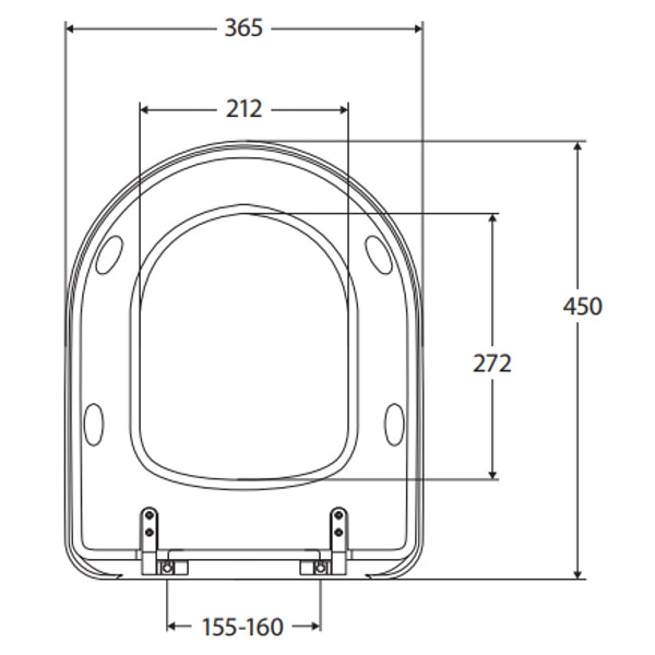 Fienza Universal Toilet Seat, Gloss Grey