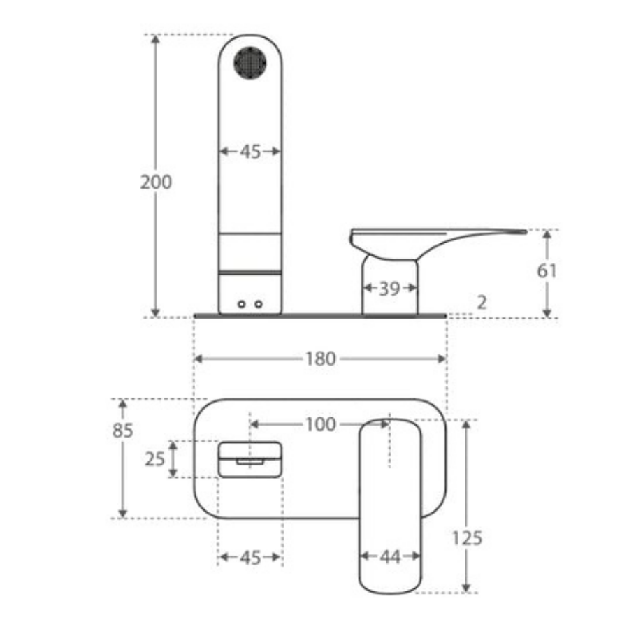 Fienza Luciana Wall Bath Mixer