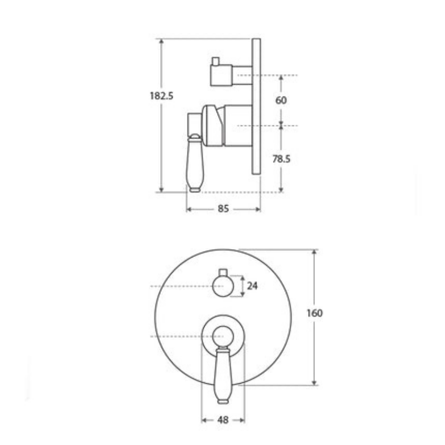 Fienza Eleanor Wall Mixer Diverter - Chrome