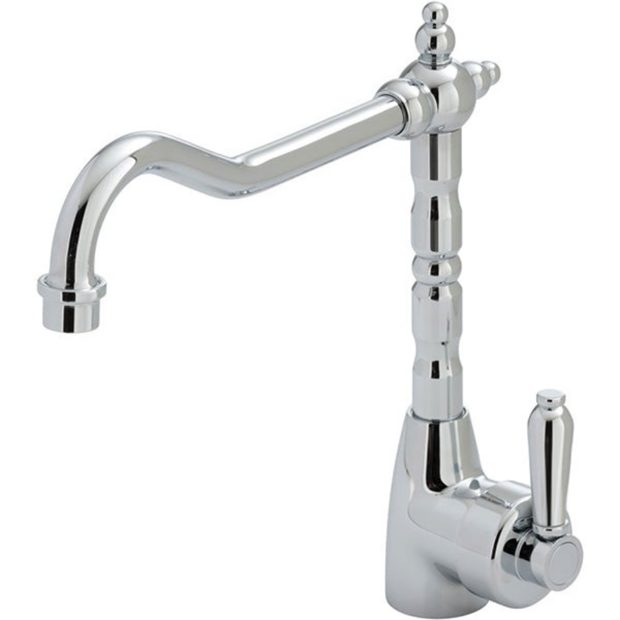 Fienza Eleanor Shepherds Crook Sink Mixer - Chrome