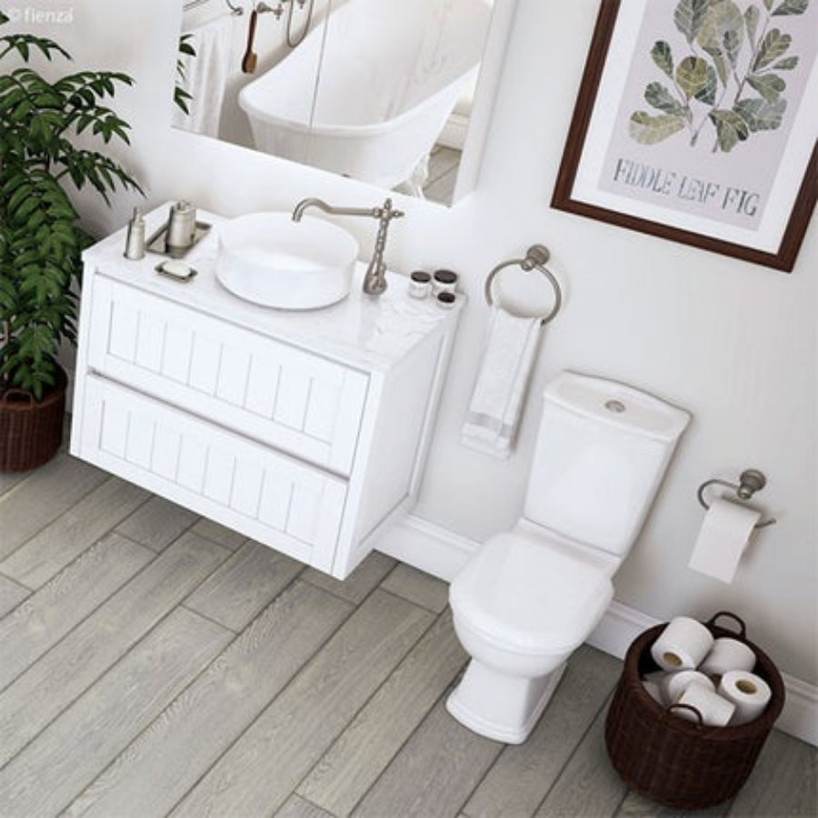 Fienza Eleanor Shepherds Crook Sink Mixer - Brushed Nickel