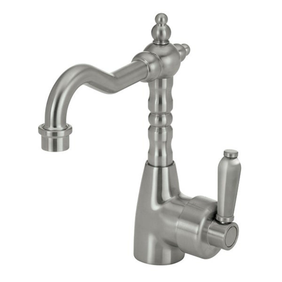 Fienza Eleanor Shepherds Crook Basin Mixer - Brushed Nickel