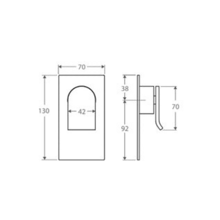 Fienza Lincoln Wall Shower Mixer, Mixed Finish