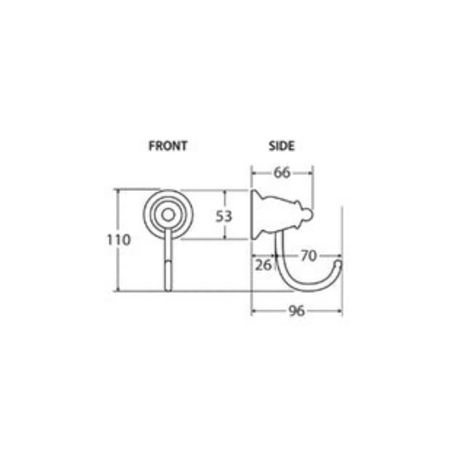 Fienza Lillian Robe Hook - Brushed Nickel