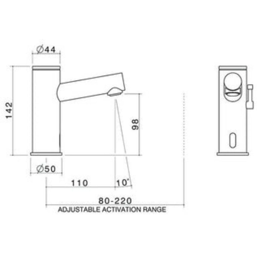 G SERIES ELECTRONIC HANDS-FREE BASIN MIXER (ADJUSTABLE TEMPERATURE)