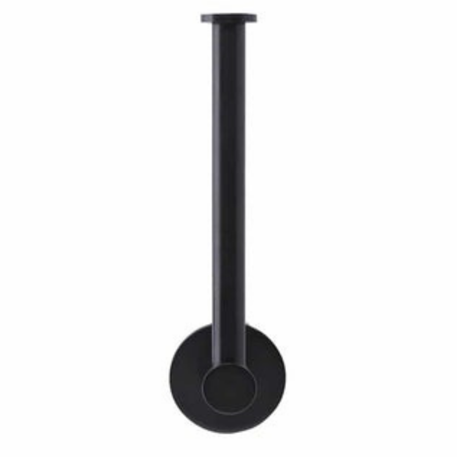 Meir Round Matte Black Toilet Roll Holder