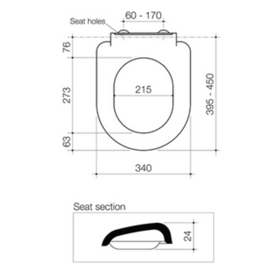 Caroma Xena Soft Close Toilet Seat