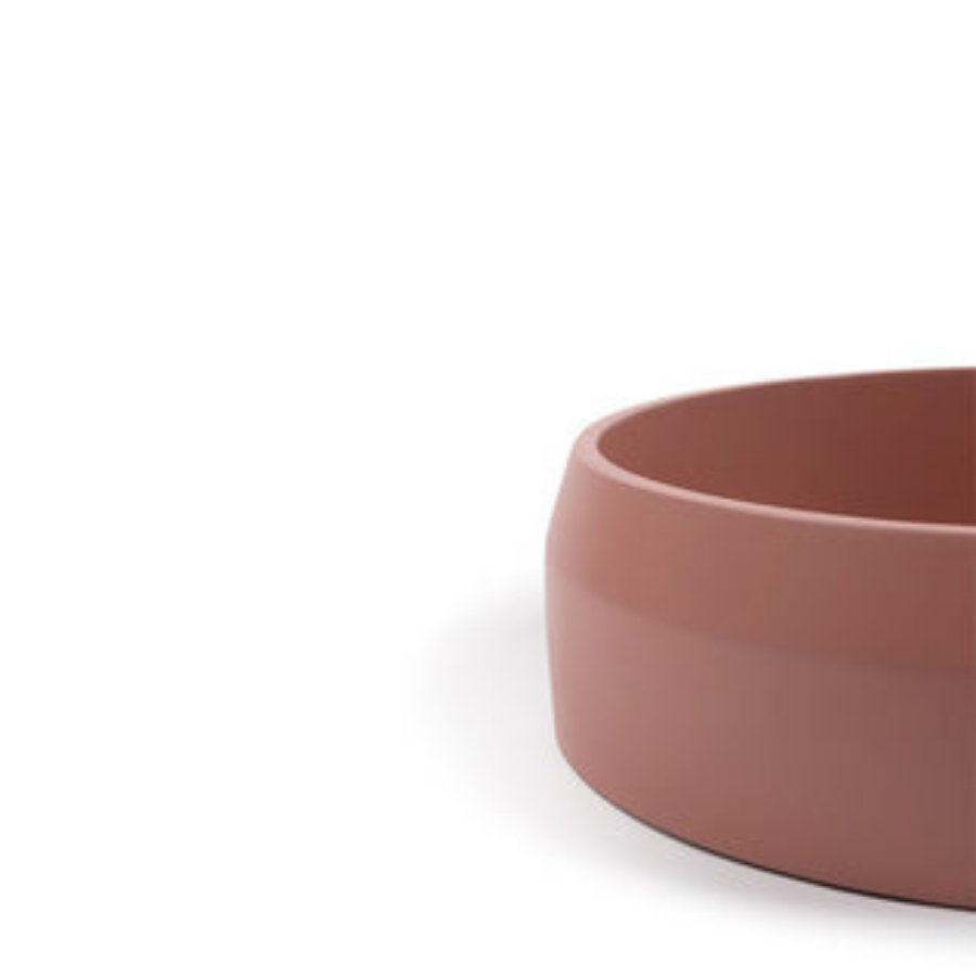 Nood Co Prism Basin Circle Wall Hung Pastel Peach