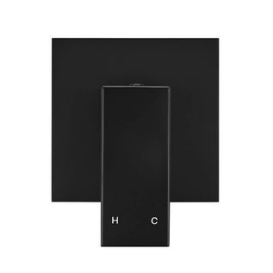 Meir Square Matte Black Wall Mixer
