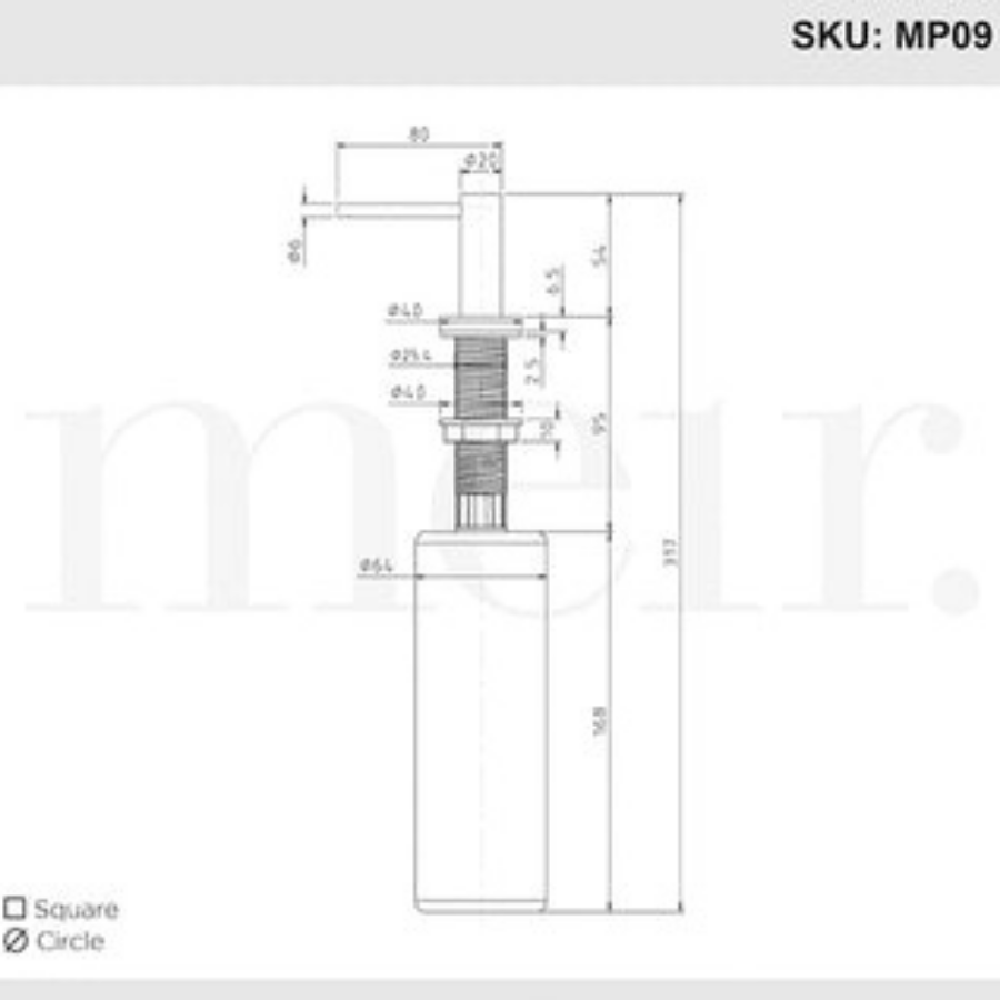 Meir Round Soap Dispenser - Tiger Bronze