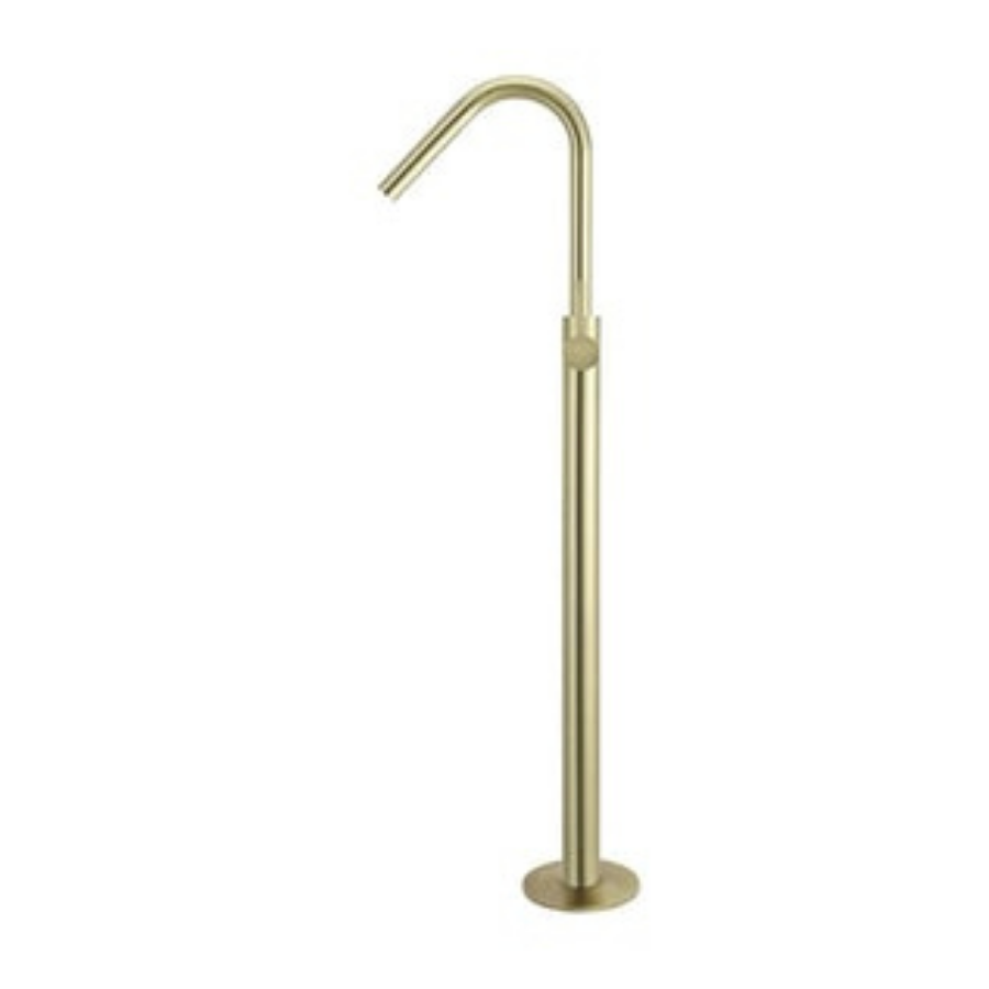 Meir Freestanding Round Bath Mixer with Hand Spray - Tiger Bronze