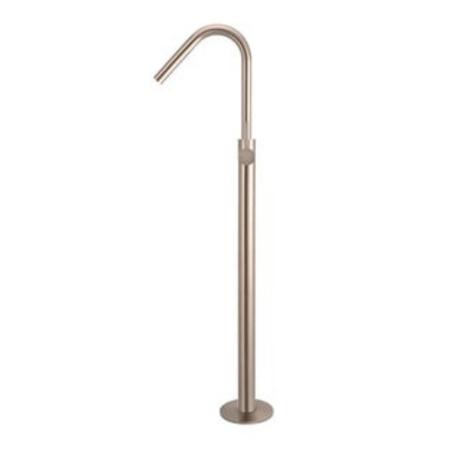 Meir Freestanding Round Bath Mixer with Hand Spray - Champagne