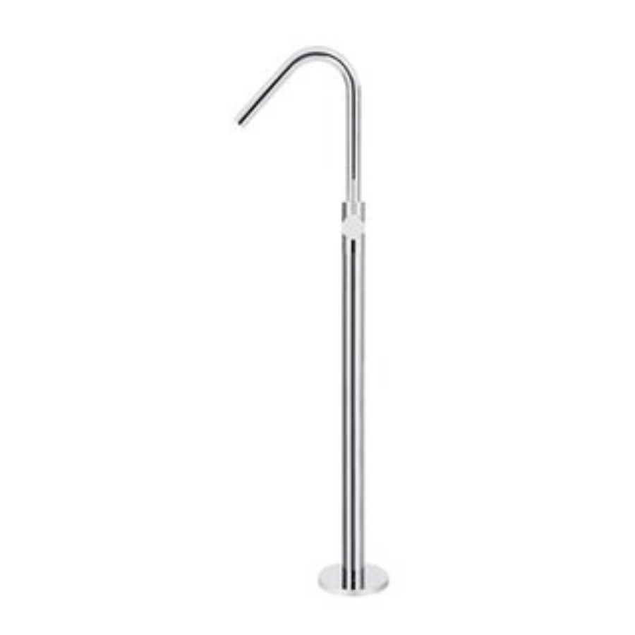 Meir Freestanding Round Bath Mixer with Hand Spray - Chrome