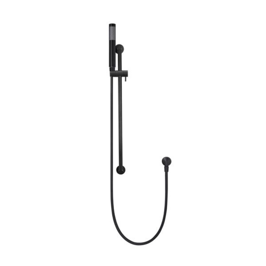 Meir Round Shower on Rail - Matte Black