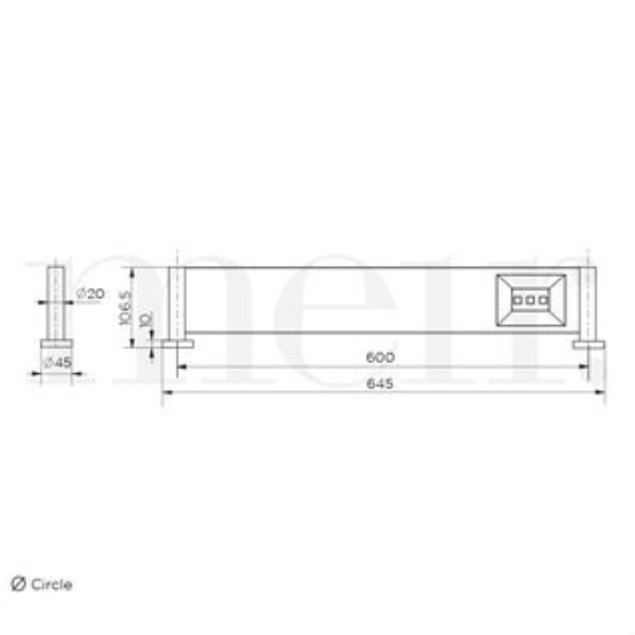 Meir Round Bathroom Shelf Matte Black