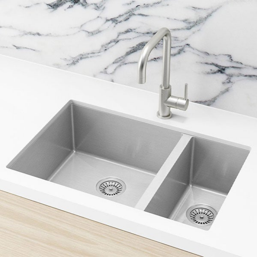 Meir Kitchen Sink 1.5 Bowl 670mm x 440mm - Brushed Nickel