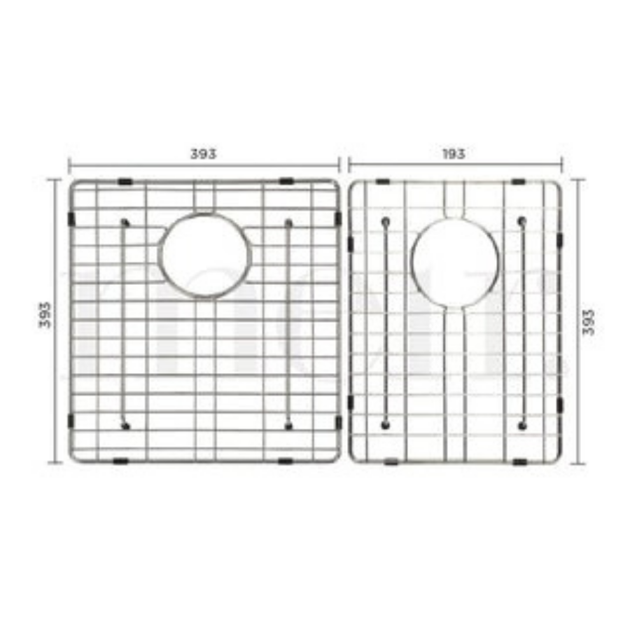 Meir Lavello Double Bowl Protection Sink Grid 670mm
