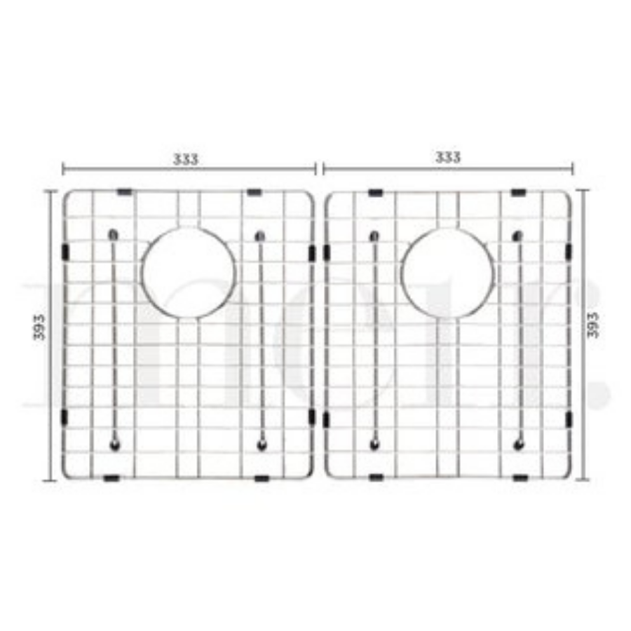 Meir Lavello Double Bowl Protection Sink Grid 760mm