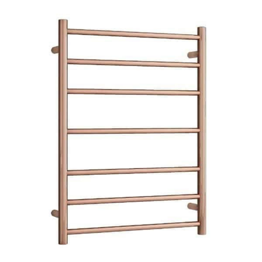 Thermogroup 7 Bar Heated Towel Rail Polished Rose Gold
