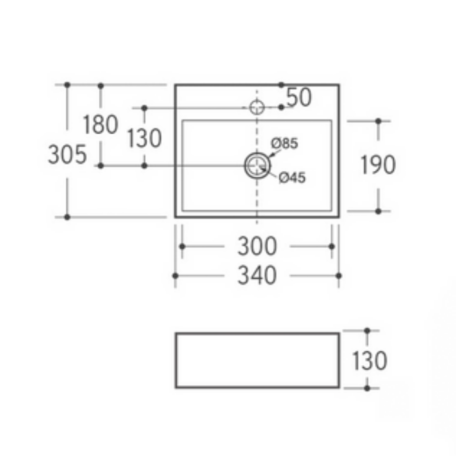 ADP Laura Above Counter Basin White