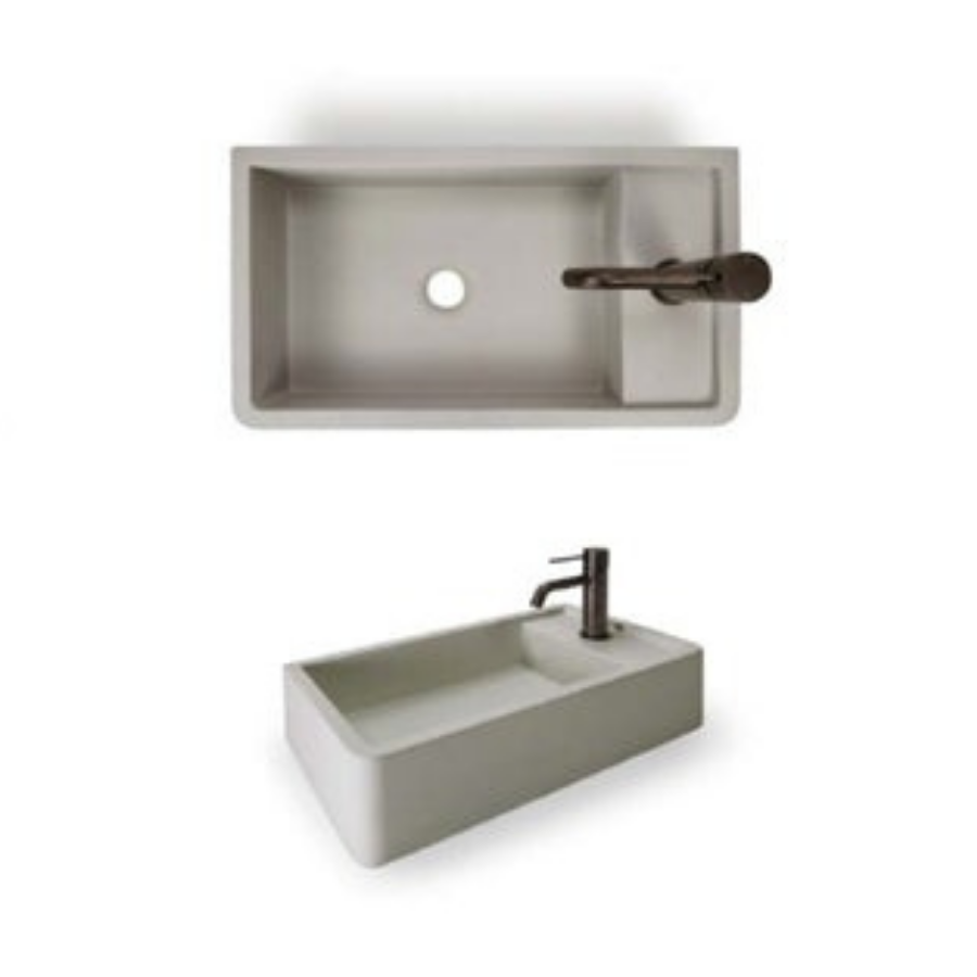 Nood Co Shelf 01 Wall Hung Basin Blush Pink