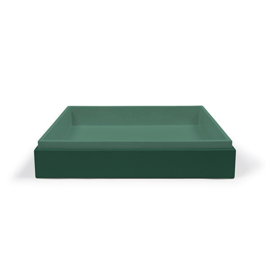 Nood Co Stepp Rectangle Basin Surface Mount Teal