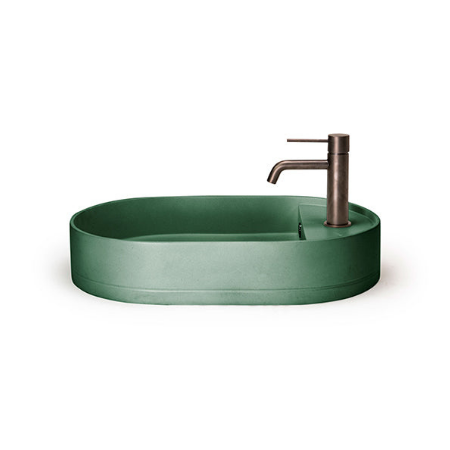 Nood Co Shelf Oval Surface Mount Basin Teal