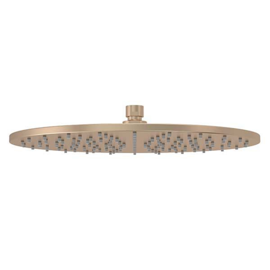 Meir Round Shower Rose 300mm Champagne