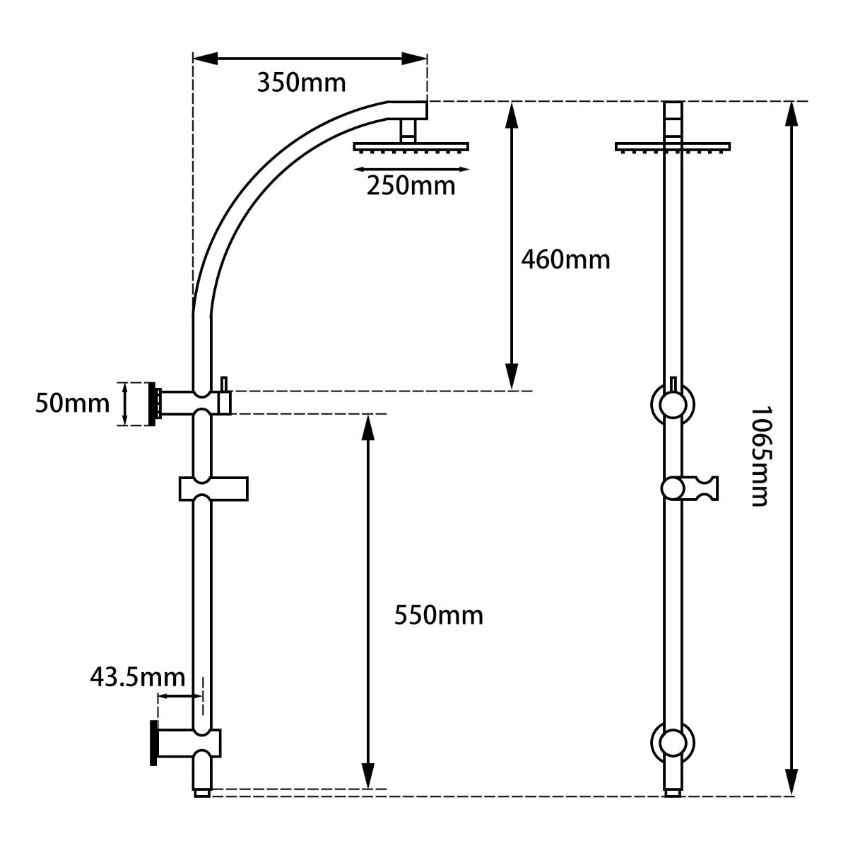 10-round-shower-station-top-inlet-Chrome-CH2128-SH-N+CH0007-SH+CH-R11-HHS, 2