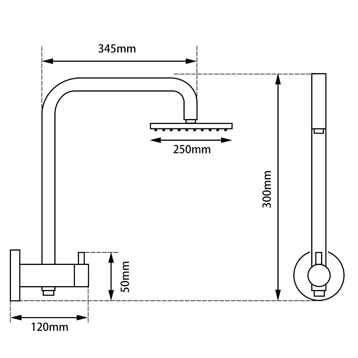 Round Shower Station with Top water Inlet, Sleek and Functional-Chrome-CH2138-SH-N+CH0007-SH+CH-R11-HHS, 2