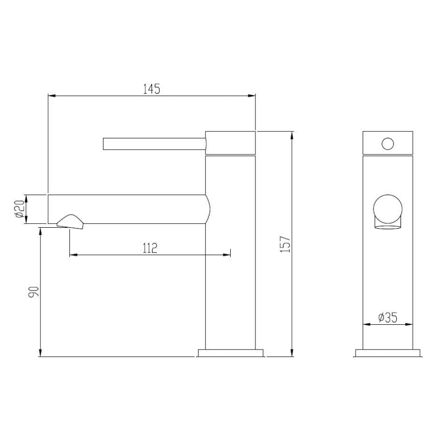 Round Basin Mixer- Chrome