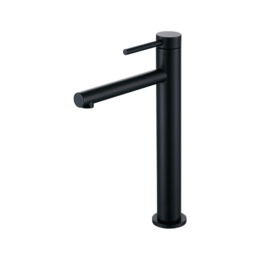 Round Tall Basin Mixer - Matte black