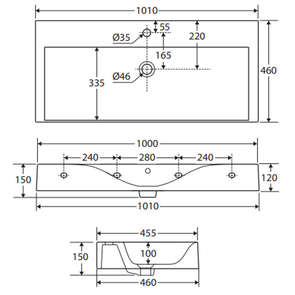 Fienza RAK Des 101 Wall Basin
