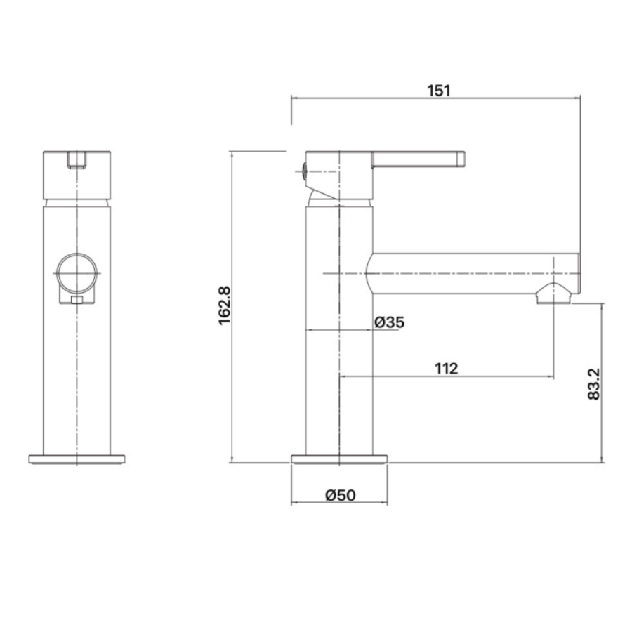 ALOE BASIN MIXER BRUSHED NICKEL