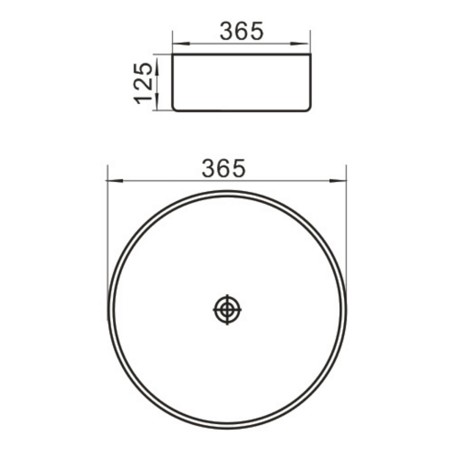 Vanity Basin - Deep Metal Round - Gold