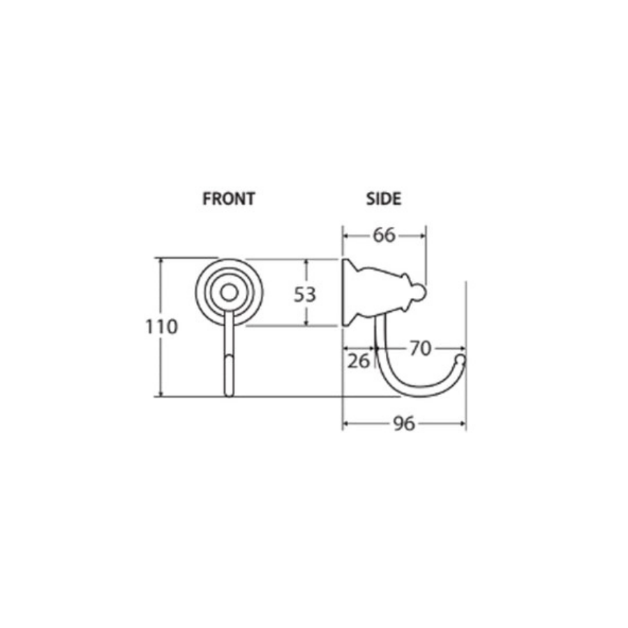 Fienza Lillian Robe Hook, Brushed Nickel