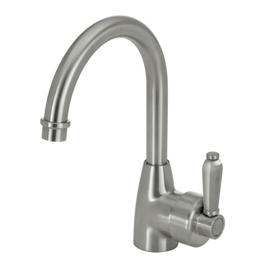 Fienza Eleanor Gooseneck Basin Mixer - Brushed Nickel