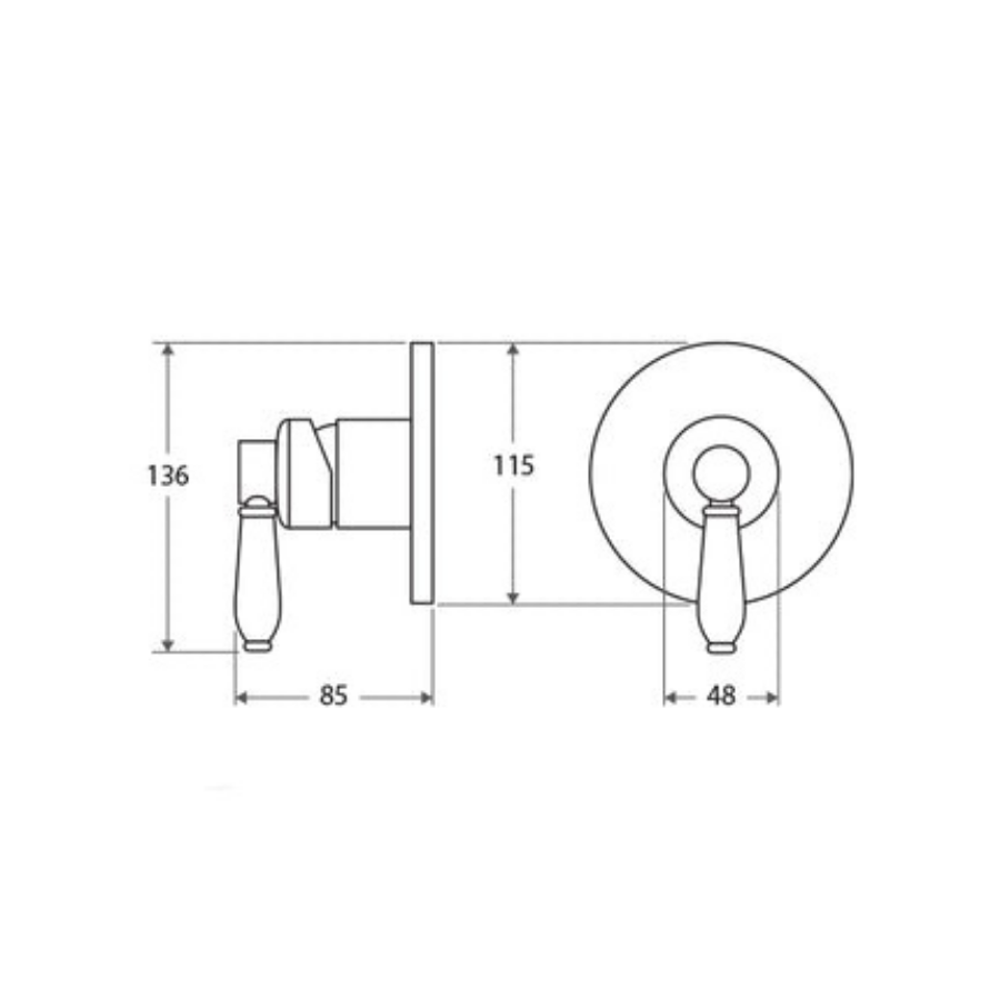 Fienza Eleanor Wall Mixer - Brushed Nickel