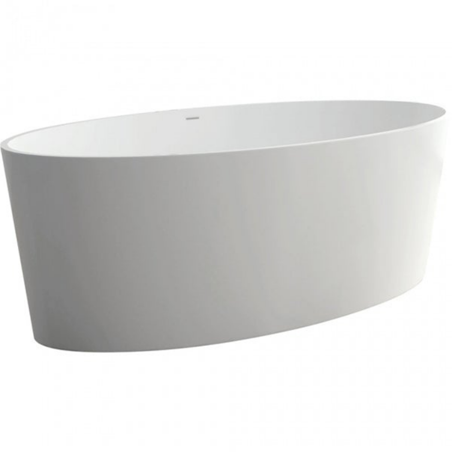 Fienza Lexy Matte White Stone Freestanding Bath 1600mm
