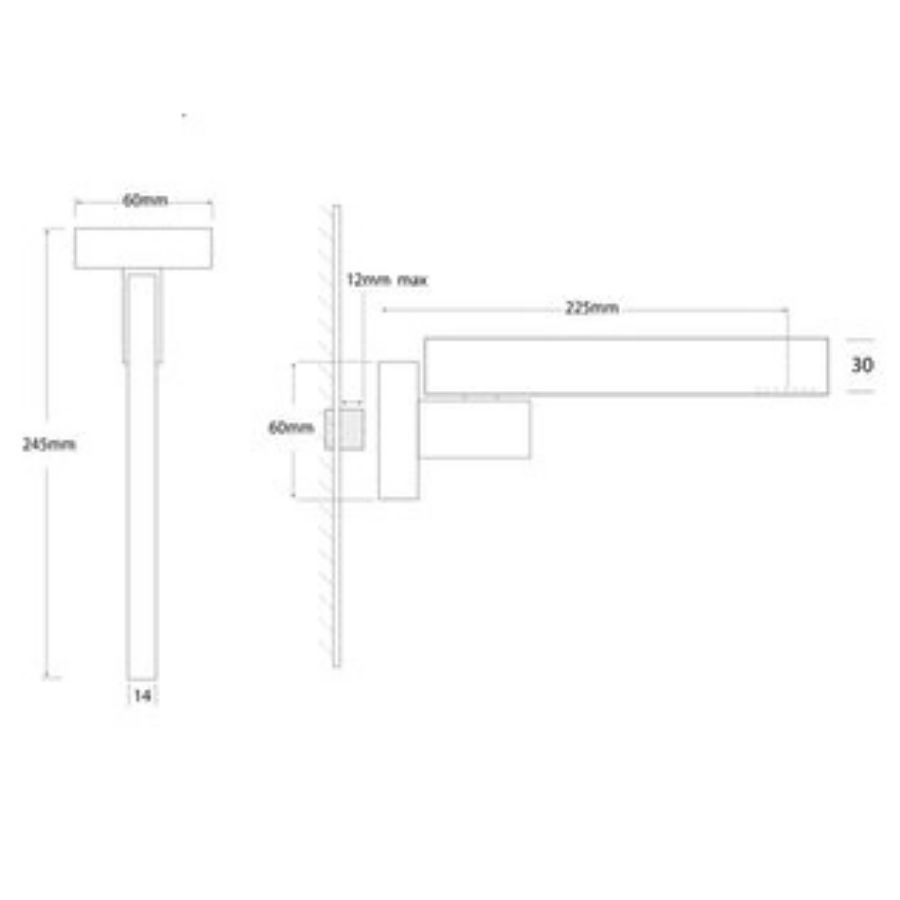 ADP Martini Bath Swivel Spout-Matte Black and Chrome