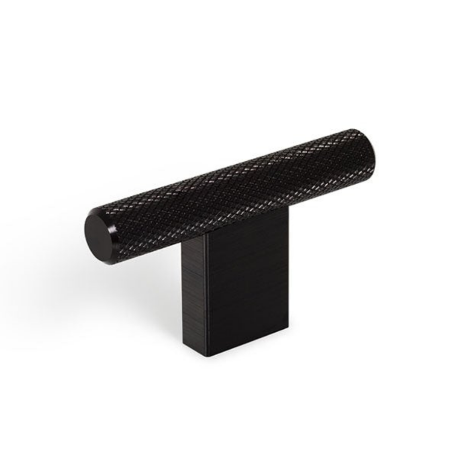 Momo Handles Graf Knurled T Knob 60mm Brushed Black