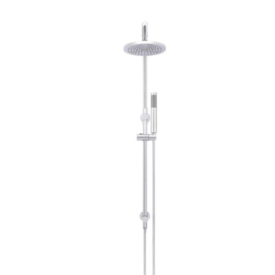 Meir Round Combination Shower Rail 200mm Rose & Hand Shower - Chrome