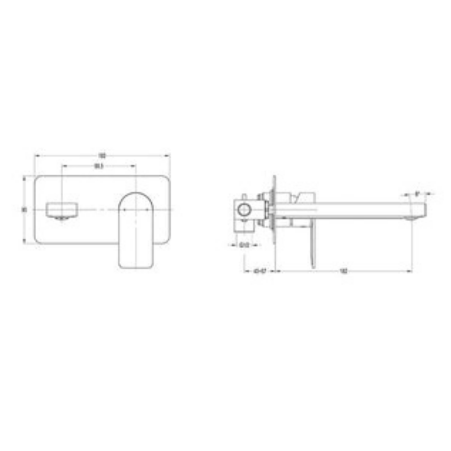 ADP Cosmopolitan Wall Basin Set - Matte White