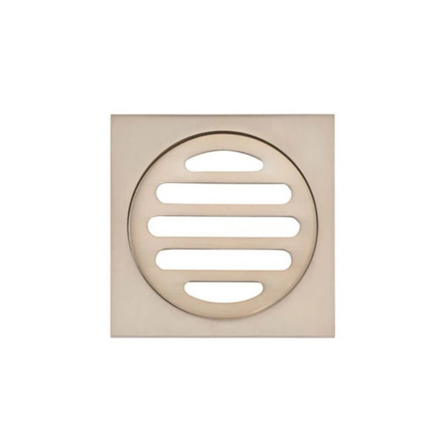 Meir Square Floor Grate Shower Drain 80mm Outlet - Champagne