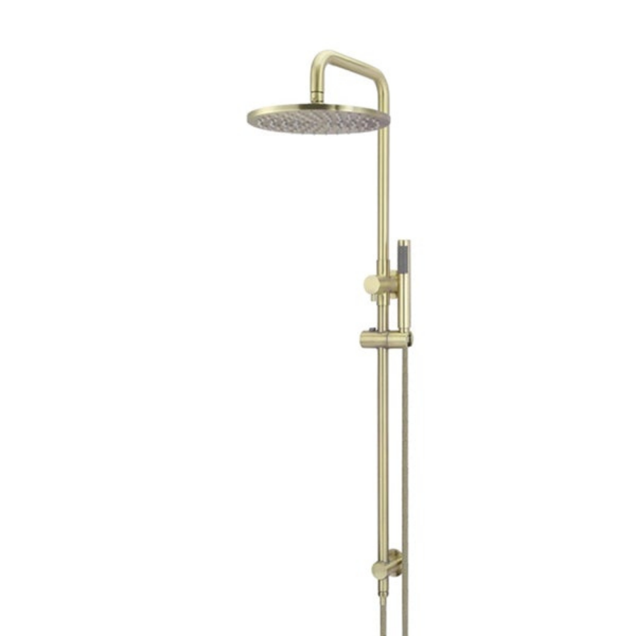 Meir Round Combination Shower Rail 300mm Rose & Hand Shower - Tiger Bronze