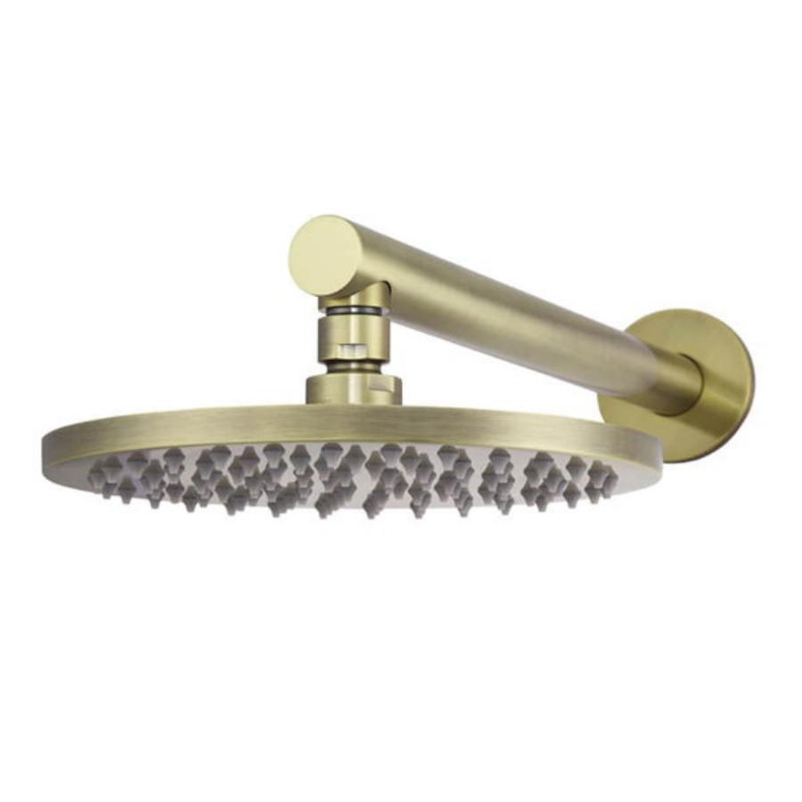 Meir Round Wall Shower 200mm Rose, 400mm Arm Tiger Bronze