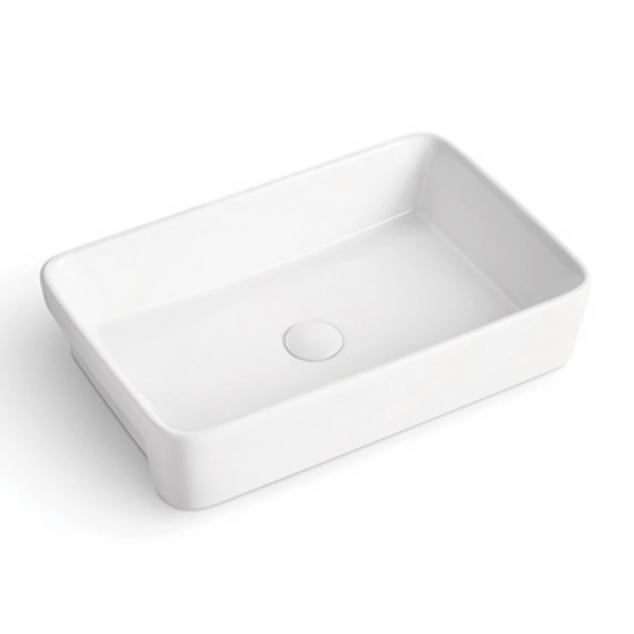 ADP Lino Ceramic Semi-Recessed Basin White