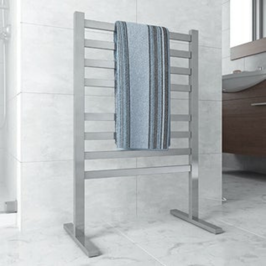 Thermogroup 8 Bar Straight Flat Freestanding Heated Towel Rail 590mm
