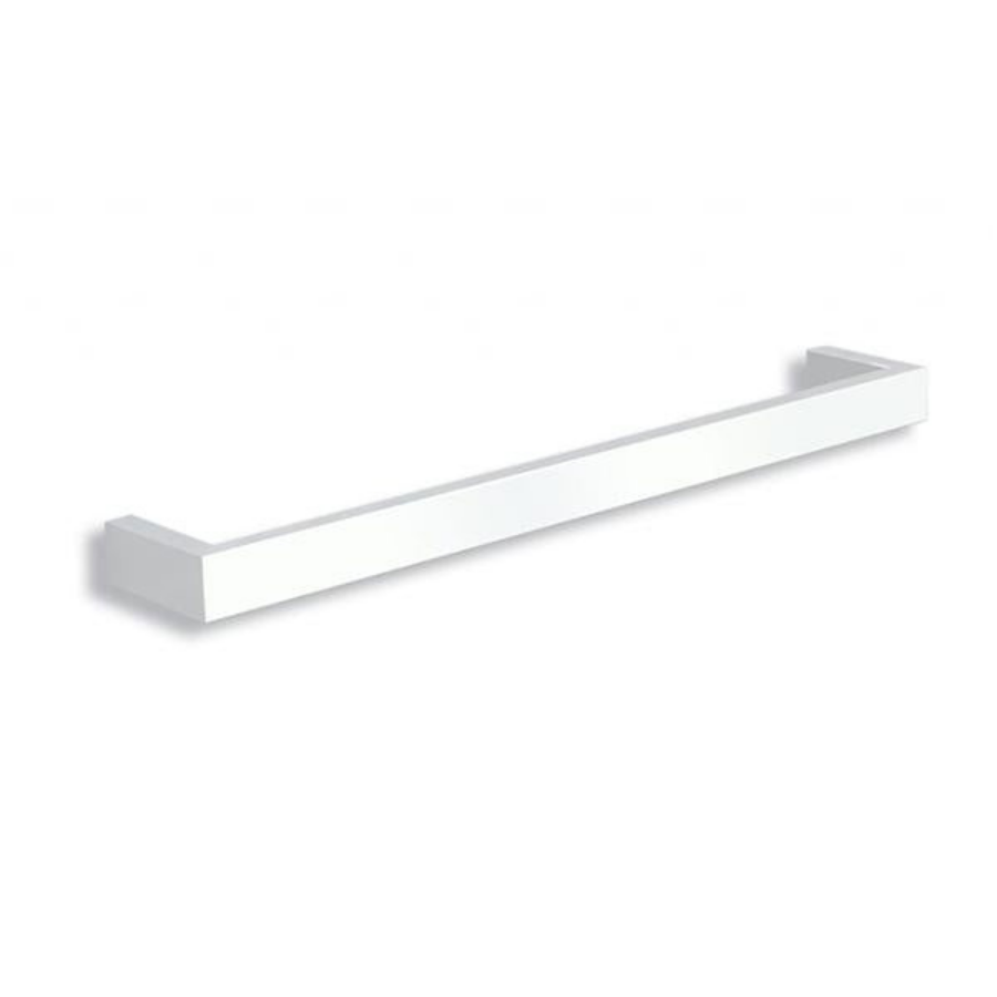 Thermogroup 12V Square Single Bar Heated Towel Rail 632mm Satin White