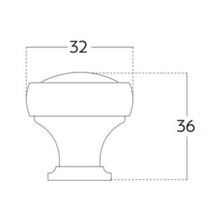 Momo Handles Pellaro Knob 32mm Brushed Nickel